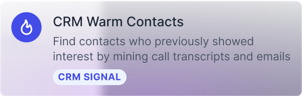 CRM Warm Contacts